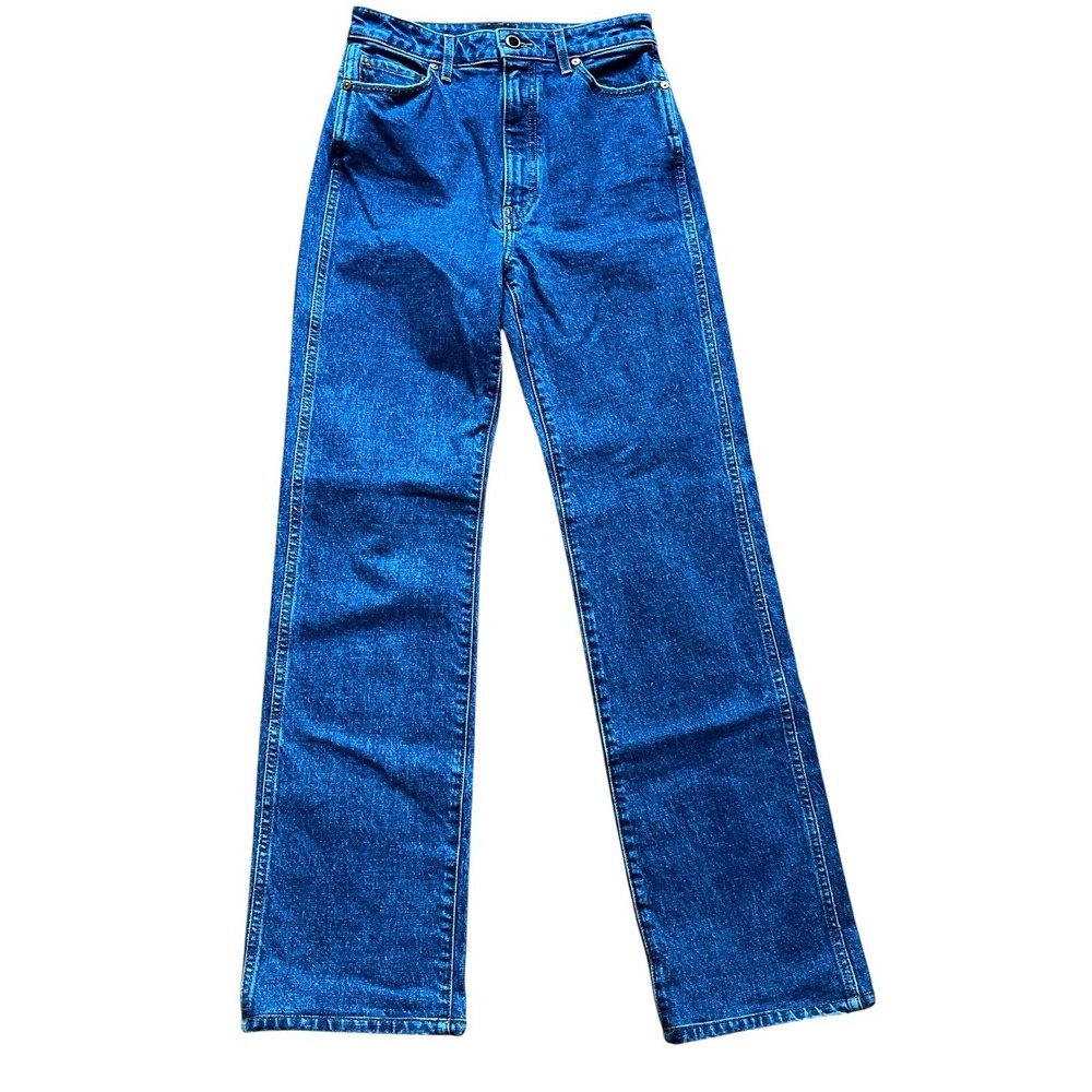 Khaite Danielle Jeans High Rise Straight Leg Stovepipe Luxury Denim, Size 27